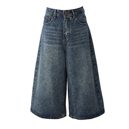 Jeans Cropped Anchos con cintura alta