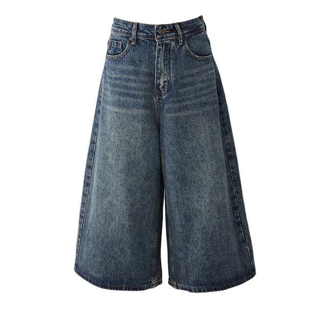 Jeans Cropped Anchos con cintura alta