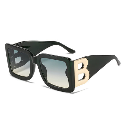 Gafas de sol cuadradas grandes con diseño cóncavo y protección UV
