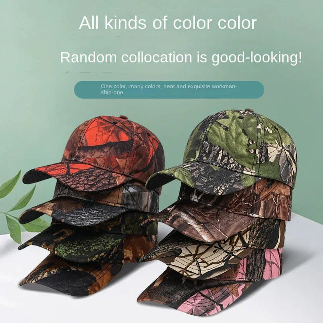 Gorra de béisbol de camuflaje para hombre con ala ancha, protección solar para exteriores, ajustable. - tugranalmacen.com