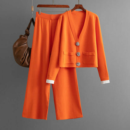 Conjunto de top y pantalón ancho informal