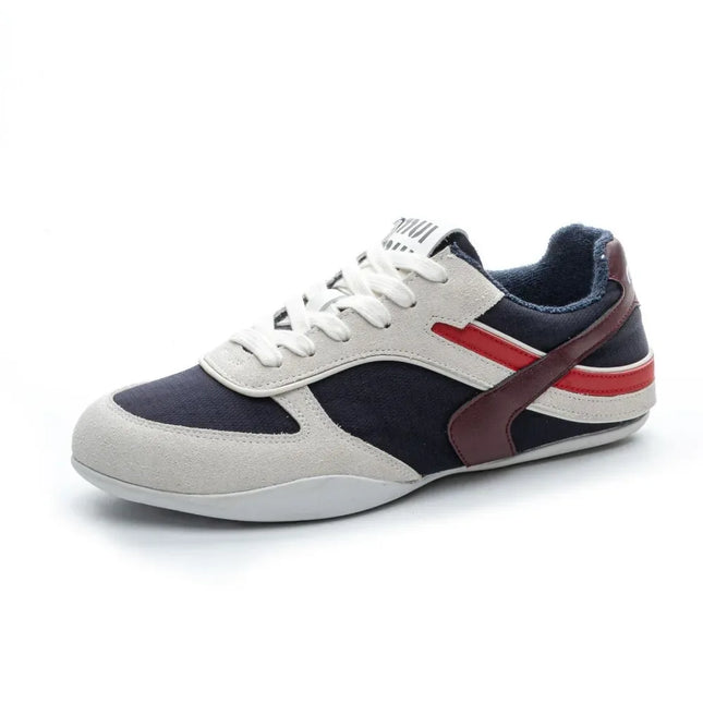 Zapatillas planas con cordones y punta redonda en contraste - tugranalmacen.com