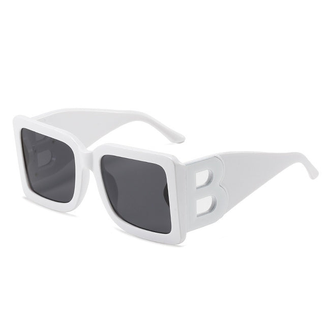 Gafas de sol cuadradas grandes con diseño cóncavo y protección UV