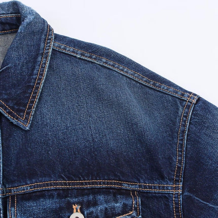 Chaqueta Vaquera de Mujer - Denim Azul Oscuro Estilo Clásico