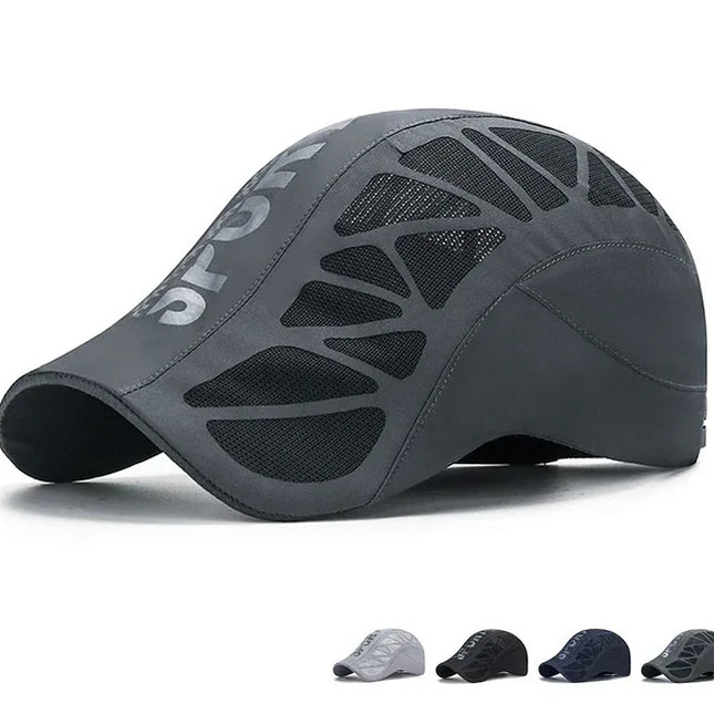 Gorra de verano con letras para hombre, transpirable, de malla, de secado rápido, con protección solar para exteriores. - tugranalmacen.com