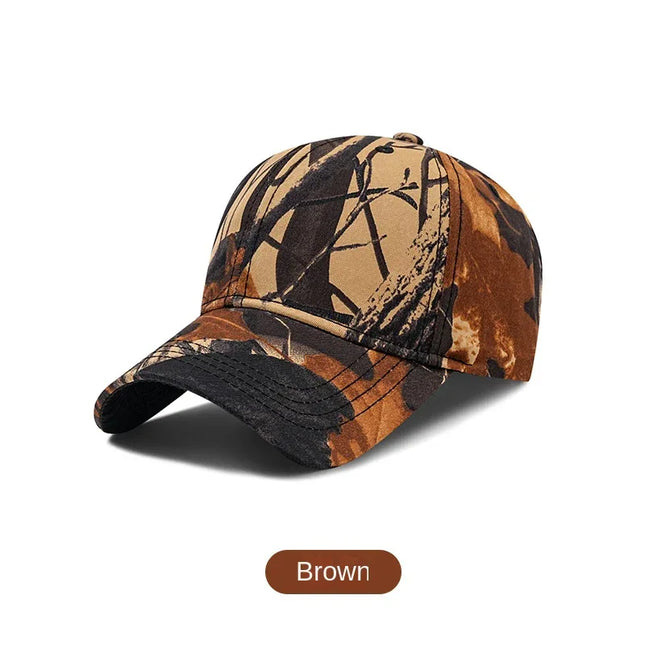 Gorra de béisbol de camuflaje para hombre con ala ancha, protección solar para exteriores, ajustable. - tugranalmacen.com