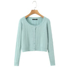 Top de manga larga con cuello redondo y botonadura sencilla - tugranalmacen.com