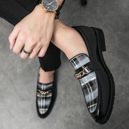 Mocasines de cuero negros para hombre estilo británico y cómodos