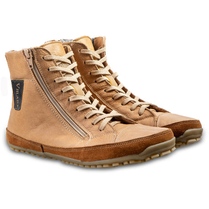Botas de invierno unisex con forro de terciopelo y cremallera lateral
