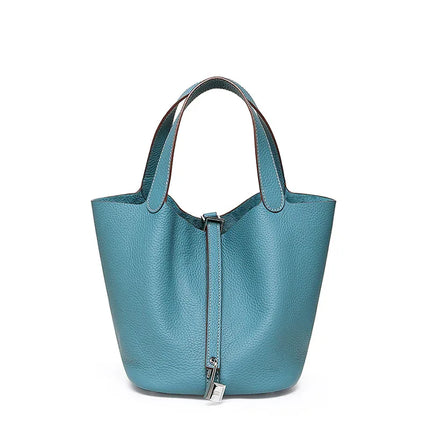 Head layer cowhide bucket bag women's leather high-end handbag - tugranalmacen.com