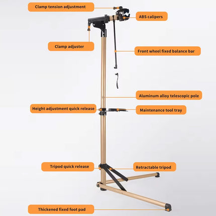 Soporte de reparación para bicis con altura regulable