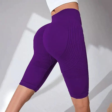 Seamless Butt-Lifting Fitness Pants with Tummy Control and High Waist Peach Bottom Yoga Shorts - tugranalmacen.com