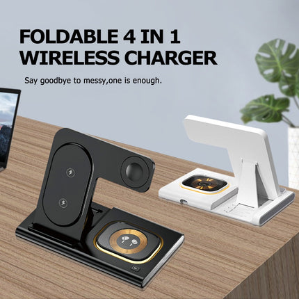 Cargador inalámbrico rápido 3 en 1 para teléfono, reloj y auriculares