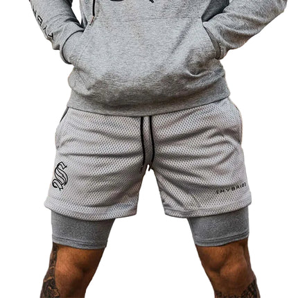 Pantalón corto deportivo gris