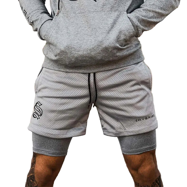 Pantalón corto deportivo gris