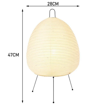 Lámpara de mesa de papel de arroz retro japonesa estilo wabi sabi - tugranalmacen.com