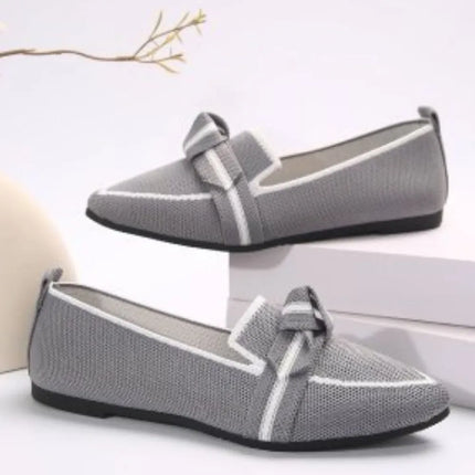 Zapatos planos de malla con punta afilada para mujer, transpirables y cómodos
