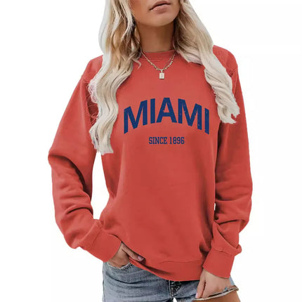 Sudadera cuello redondo estampado MIAMI - tugranalmacen.com