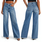 Jeans Wide Leg vaqueros tiro medio