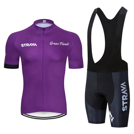 Conjunto de ciclismo de verano STRAVA Pro Team con badana de gel