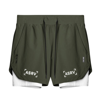 Pantalones cortos deportivos de doble capa y secado rápido