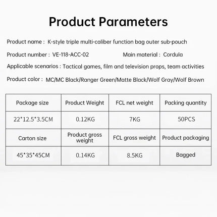Agilit Style 2nd Layer Admin Pouch: Tactical storage for multi-caliber mags, airsoft vest/plate carrier - tugranalmacen.com