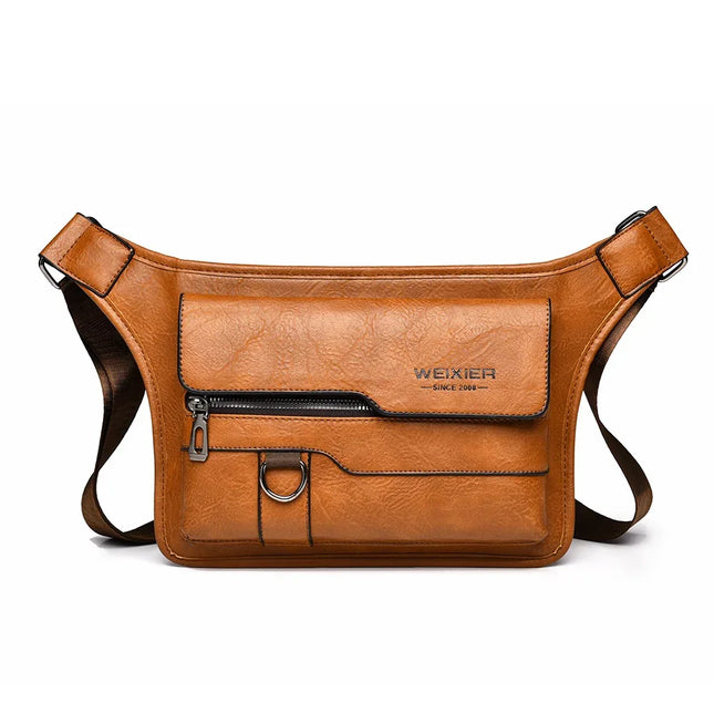 Bolso de pecho Weixier Simple impermeable de gran capacidad para hombre, bolso bandolera de gran capacidad, bolso de hombro. ﻿ - tugranalmacen.com