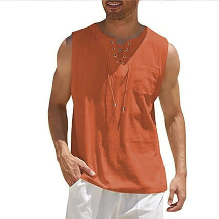 Camiseta sin mangas en algodón suave para hombre