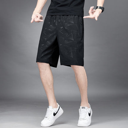 Pantalones cortos de seda de hielo para hombre verano