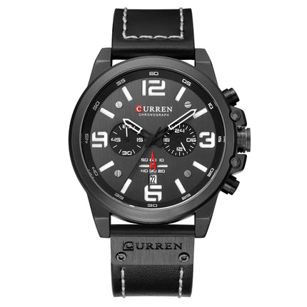 Men's Watch Sports Six Pin Quartz Watch Calendar Men's Watch Waterproof Belt Watch - tugranalmacen.com
