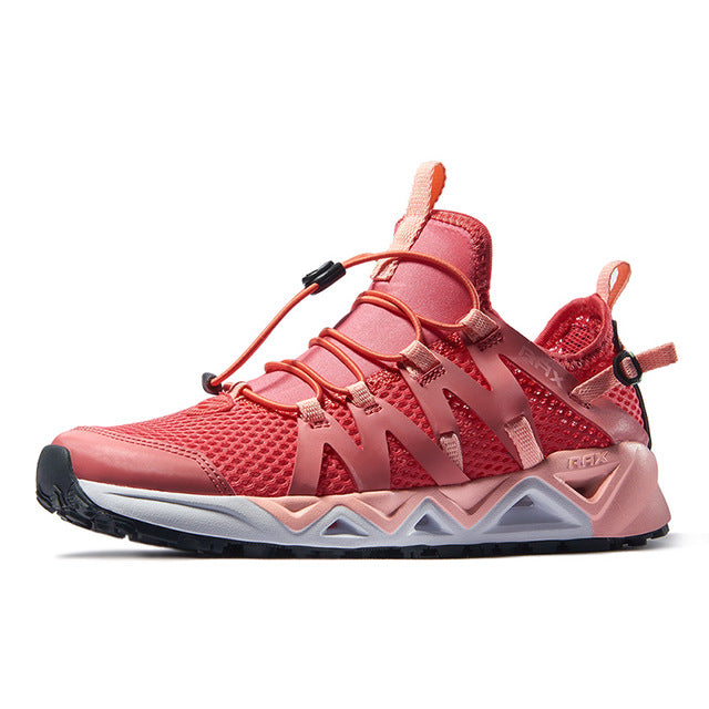 Zapatillas waterproof para hombre, secado rápido, antideslizantes, color rojo, ideales para actividades al aire libre.
