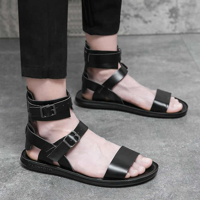 Sandalias romanas ligeras para hombre color negro