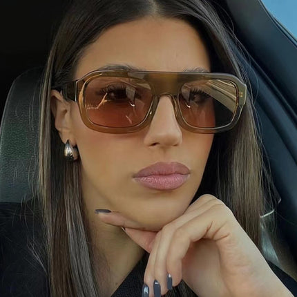 Gafas de sol cuadradas grandes para mujer con estuche incluido