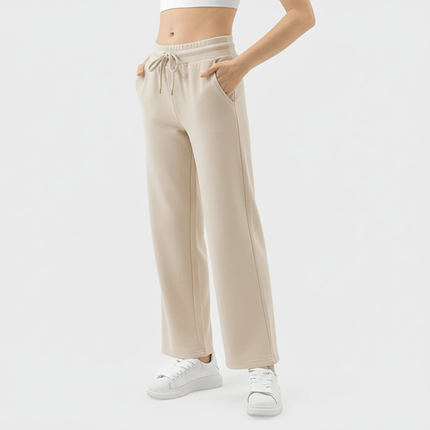 Pantalones deportivos con cordón y bolsillos