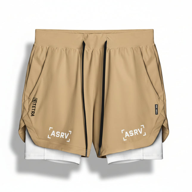 Pantalones cortos deportivos de doble capa