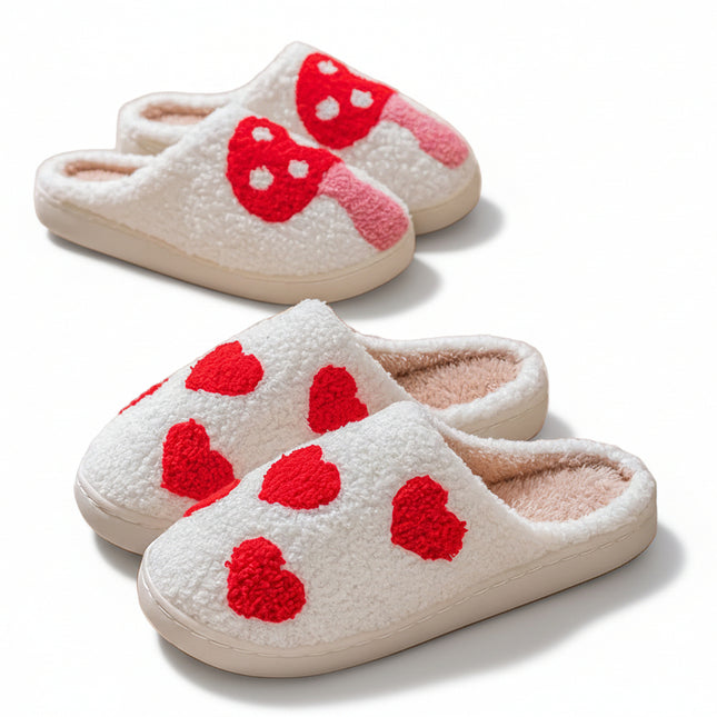 Pantuflas divertidas de algodón cálidas y antideslizantes