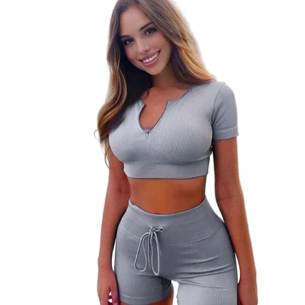Conjunto de verano de mujer camiseta y shorts