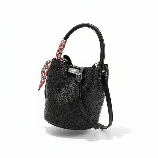 Handbag shoulder bag woven bucket bag - tugranalmacen.com