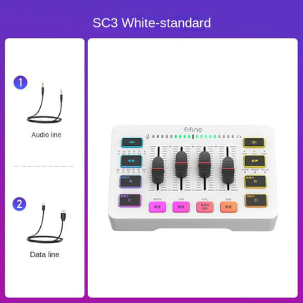 Equipo de transmisión en vivo de juegos Fifine SC3, conjunto completo, tarjeta de sonido externa USB, micrófono, karaoke de escritorio - tugranalmacen.com