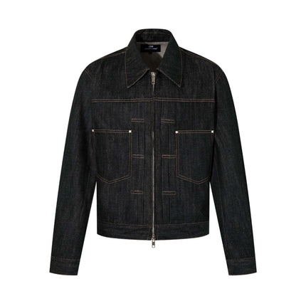 Chaqueta y pantalón vaquero denim negro lavado de hombre