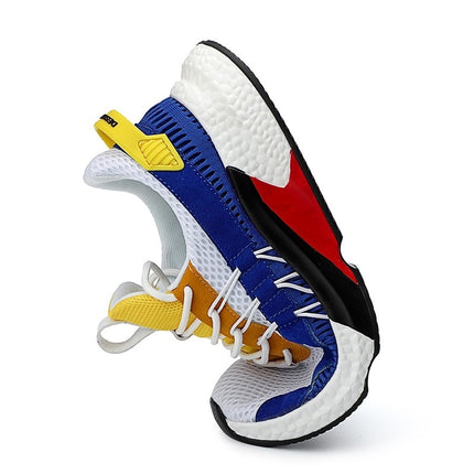 Zapatillas de lona colorblock para hombre, ligeras y transpirables