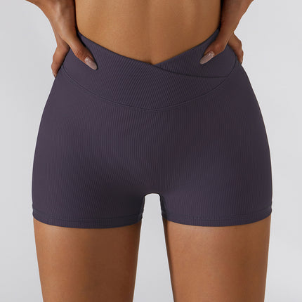 Nuevos shorts de yoga antirreflejos, shorts elásticos para correr y fitness, mallas deportivas transpirables de secado rápido.