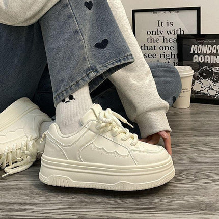 Zapatillas Plataforma Blancos - tugranalmacen.com