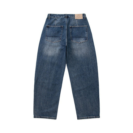 Pantalones vaqueros hombre azules casuales con tiro medio