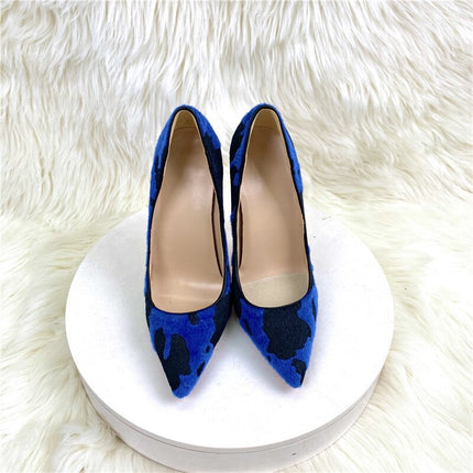 Zapatos de tacón alto azul Tikicup para eventos formales