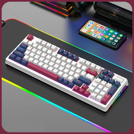 XUNFOX K85 wired mechanical keyboard for esports games, hot swappable desktop computer for office and home use, illuminated USB - tugranalmacen.com