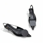 Sandalias Stiletto minimalistas de tacón alto en color negro