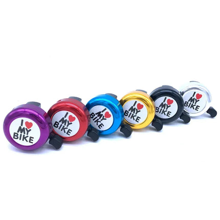 Bicycle Mountain Bike Bell New Aluminum Car Bell I Love My Bike Mini Bell Love Bell - tugranalmacen.com