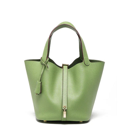 Head layer cowhide bucket bag women's leather high-end handbag - tugranalmacen.com