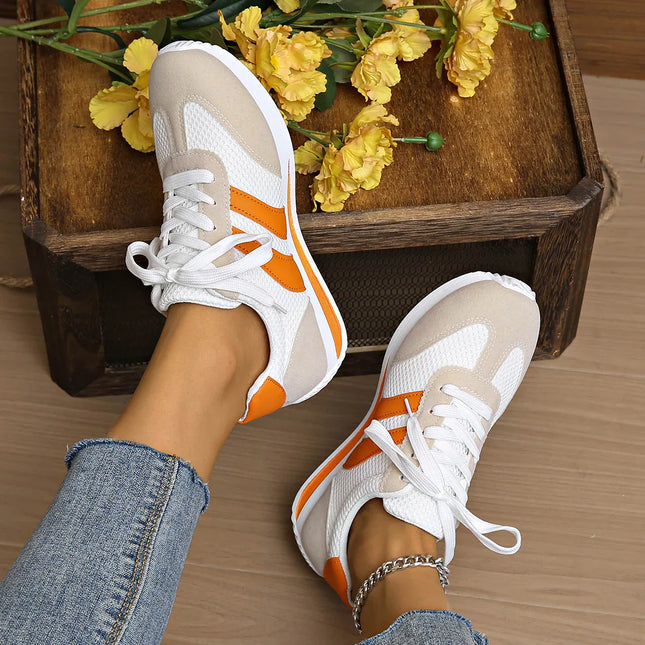 Casual and comfortable lace up sports flat bottom women's sports shoes - tugranalmacen.com